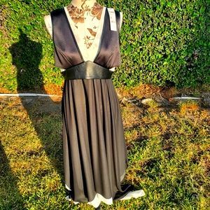 Long,sleeveless maxi, Sisley brand dress made in Italy
